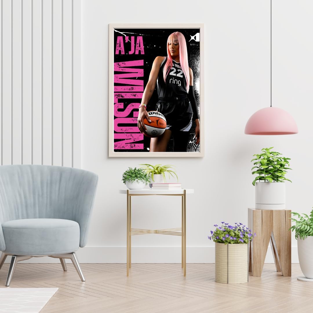 A'ja Wilson A'One Las Vegas Aces WNBA Basketball Poster Large 18x24 inches, Gloss Finish