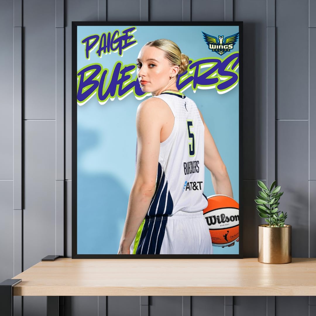 Paige Bueckers Dallas Wings WNBA Basketball Poster, Size Large 18x24 inches, Glossy Finish