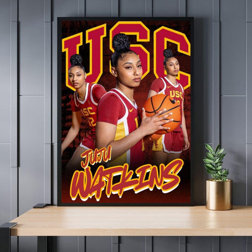 Juju Watkins USC Women's Basketball Poster Large18x24 inches, Gloss Finish