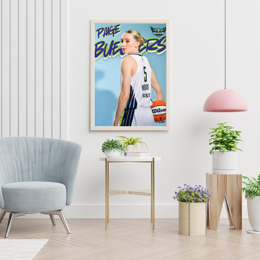 Paige Bueckers Dallas Wings WNBA Basketball Poster, Size Large 18x24 inches, Glossy Finish