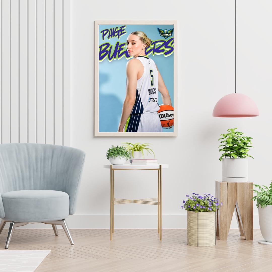Paige Bueckers Dallas Wings WNBA Basketball Poster, Size Large 18x24 inches, Glossy Finish