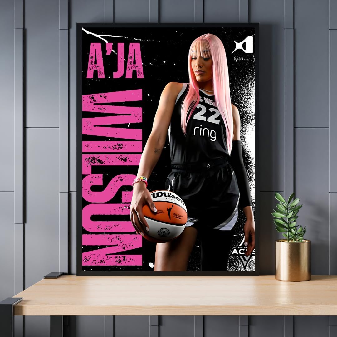 A'ja Wilson A'One Las Vegas Aces WNBA Basketball Poster Large 18x24 inches, Gloss Finish