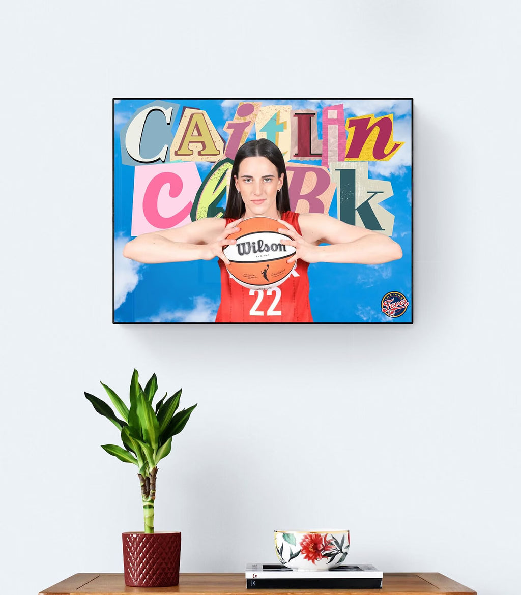 Caitlin Clark Indiana Fever Rise Above WNBA Basketball Poster Large 18x24 inches, Gloss Finish